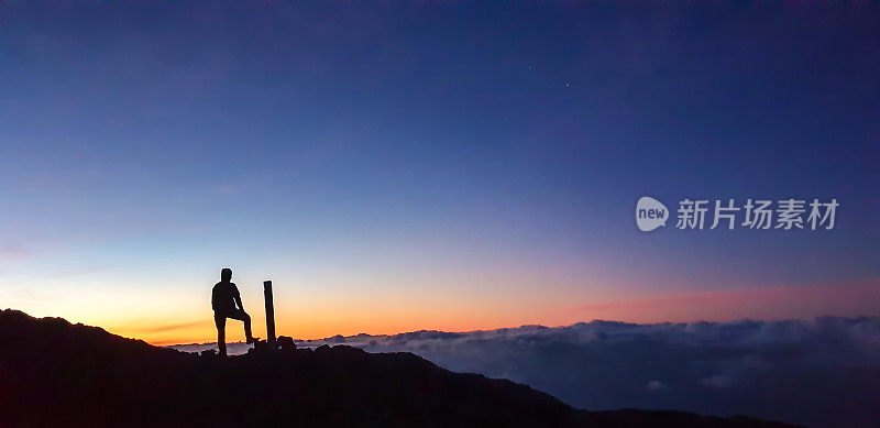 日出时爬上皮科火山