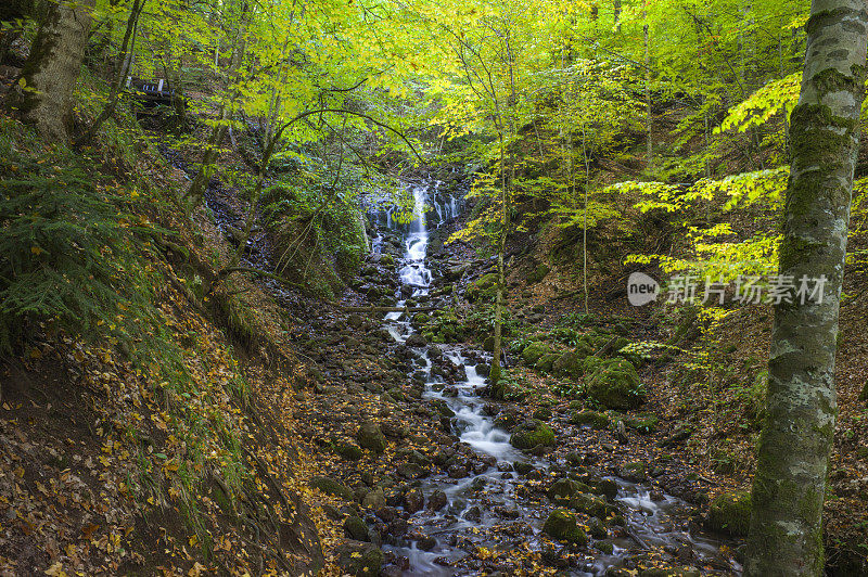 土耳其yedigoller国家公园的小瀑布