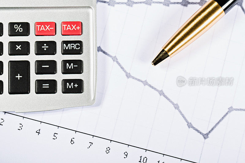 税务计算器和笔