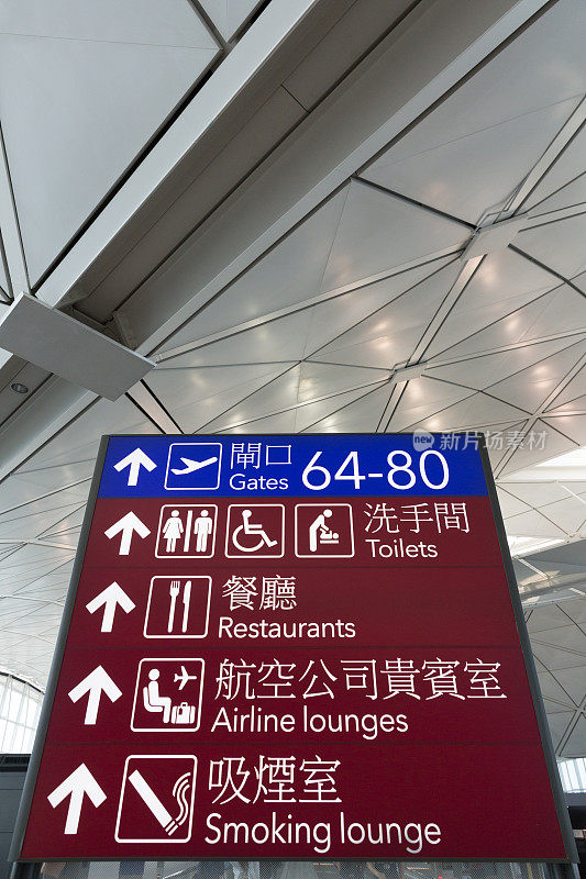 机场的信息指示牌