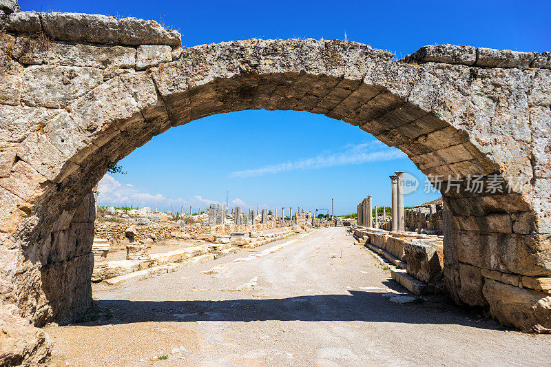 罗马宫，Perge,Antalya，火鸡