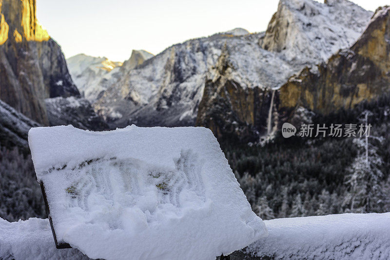 冬天的优山美地山谷