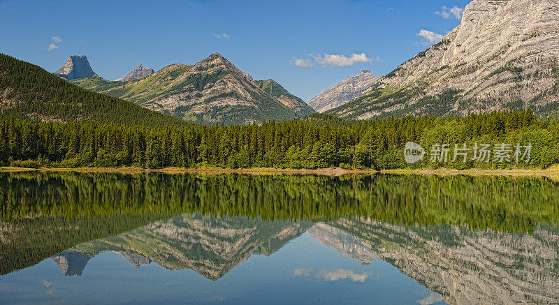 山湖全景