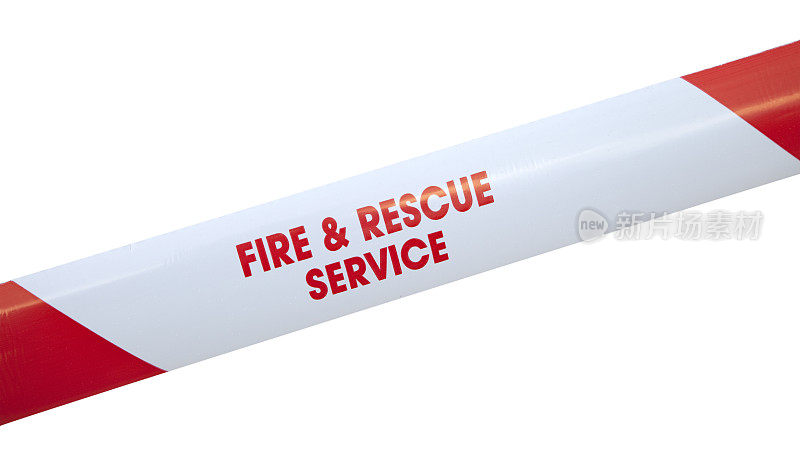 白色消防和救援服务警戒线带