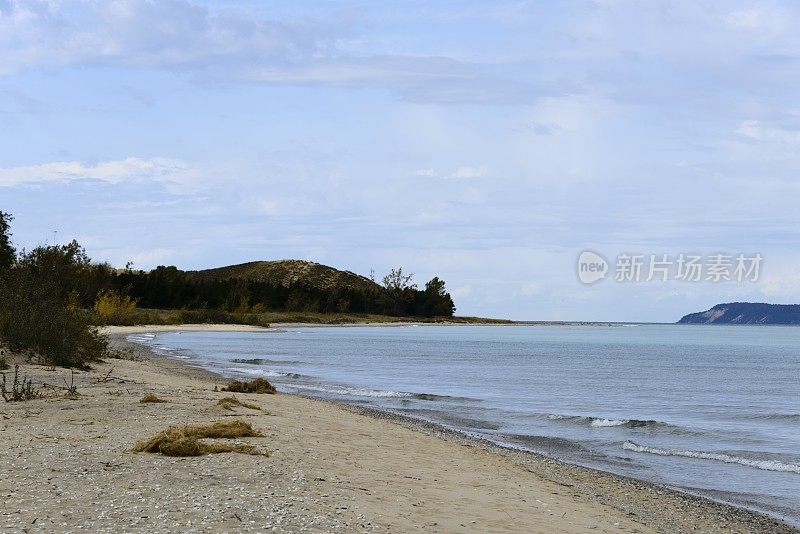 利拉瑙半岛的密歇根湖岸边