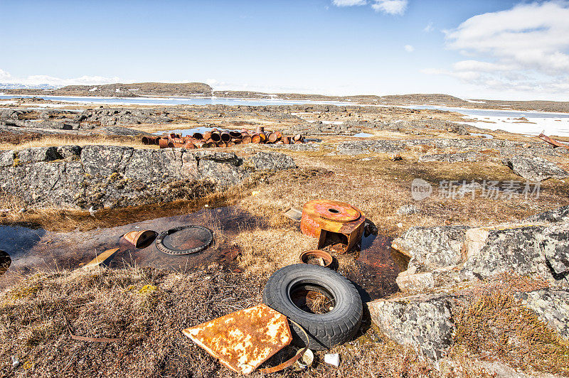 加拿大努勒维特的北极垃圾场。