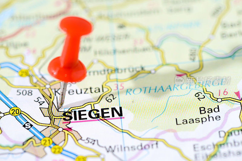 欧洲城市的地图系列:Siegen