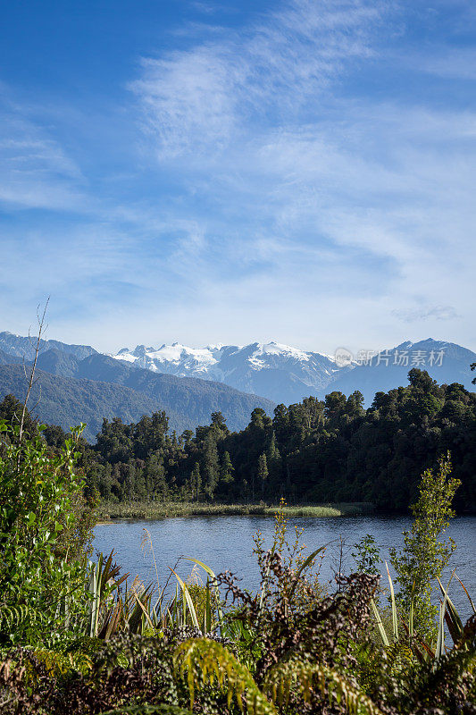 新西兰，南岛景观全景，Whataroa地区