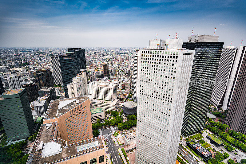 新宿摩天大楼鸟瞰图