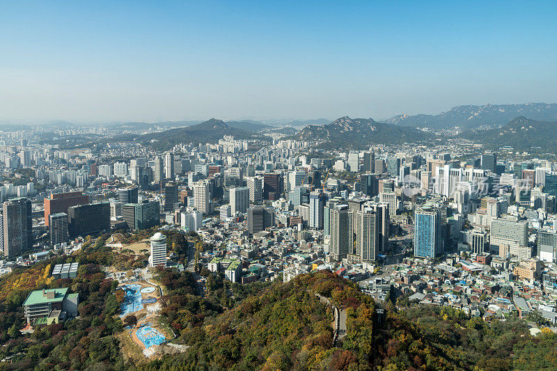 韩国首尔市鸟瞰图