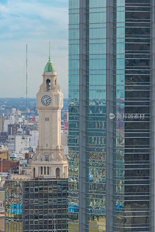 阿根廷布宜诺斯艾利斯市议会大楼和摩天大楼的钟楼