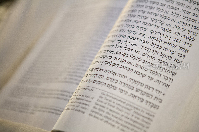 Torah一页的特写