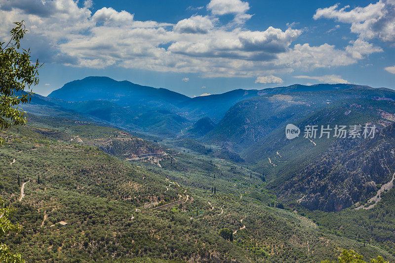 特尔斐，阿波罗神庙山景