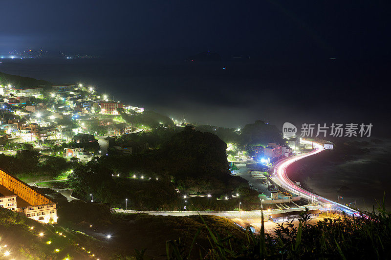 台湾瑞芳小镇夜景