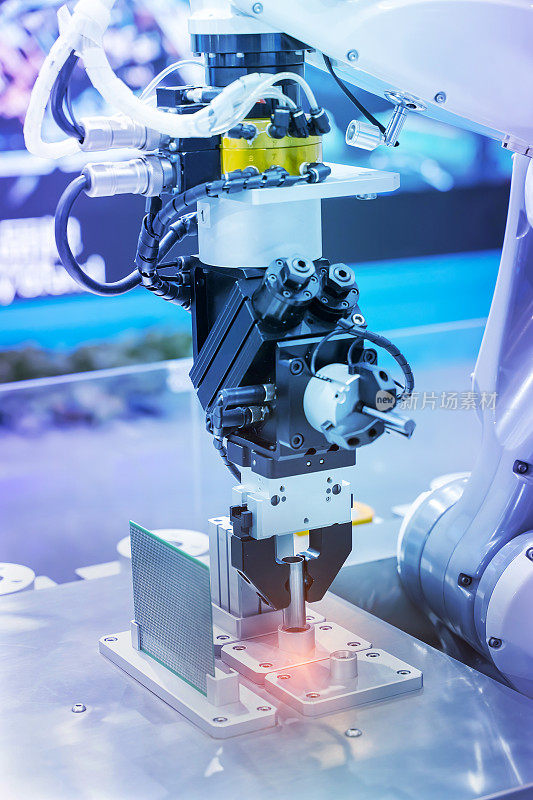 自动化工业机器人工作机器人，工业4.0和技术概念