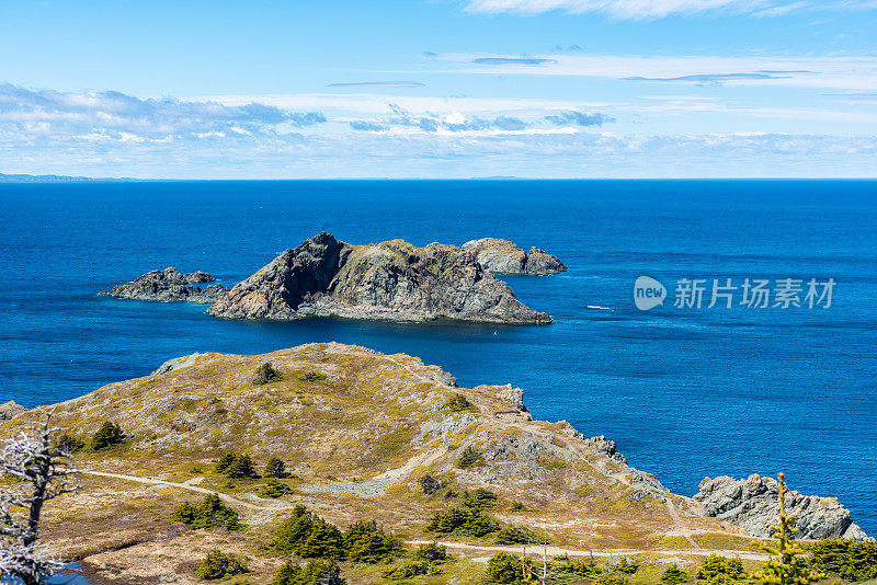 低头，保姆洞和睡眠湾小径，乌鸦头，Twillingate，加拿大