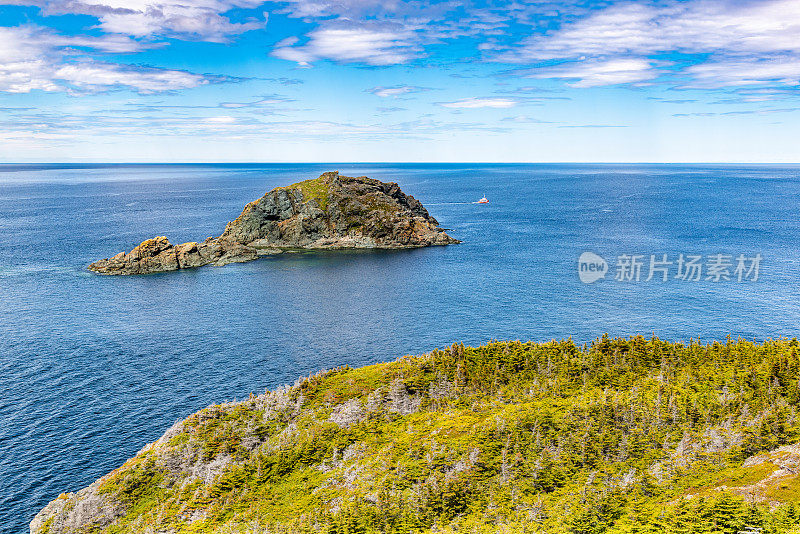 低头，保姆洞和睡眠湾小径，乌鸦头，Twillingate，加拿大