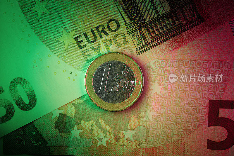 欧元硬币和纸币