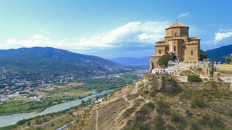 Jvari修道院鸟瞰图，格鲁吉亚