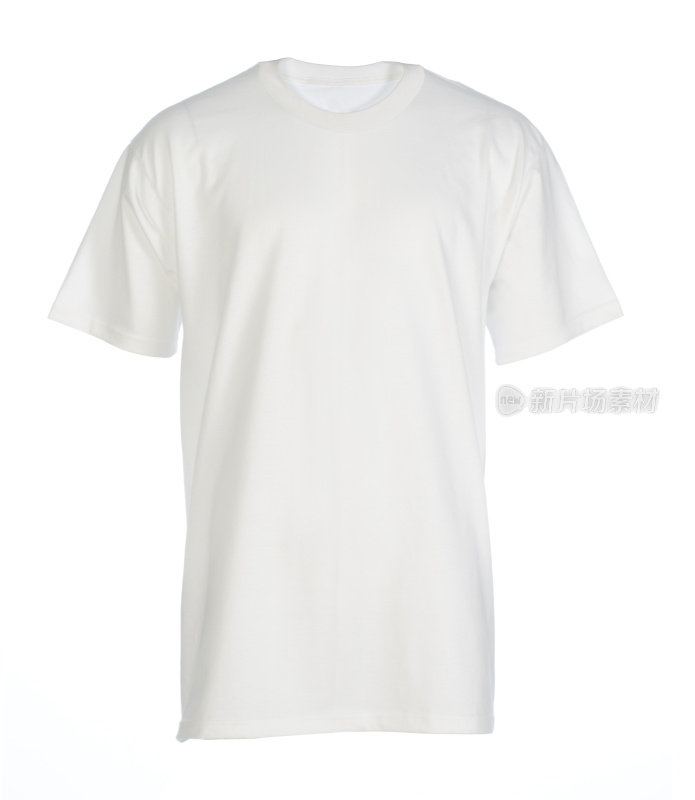 白色，空白，t恤正面孤立在白色