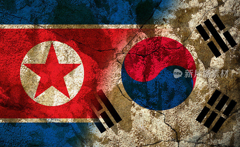 朝鲜对韩国的石头国旗