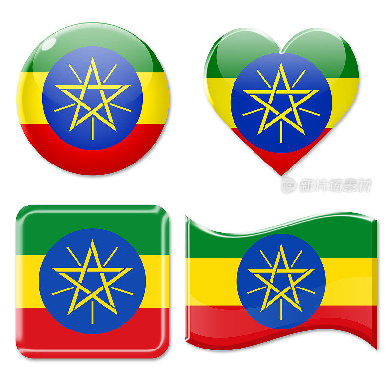 埃塞俄比亚国旗和图标设置