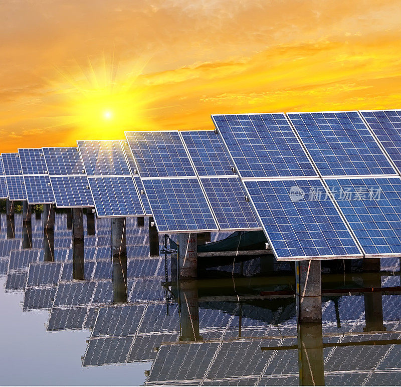 发电厂使用可再生的太阳能，光伏