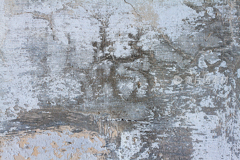 旧西西里墙壁背景:粗糙的灰色石膏纹理