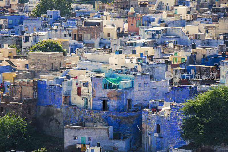 焦特布尔是印度拉贾斯坦邦的蓝色城市