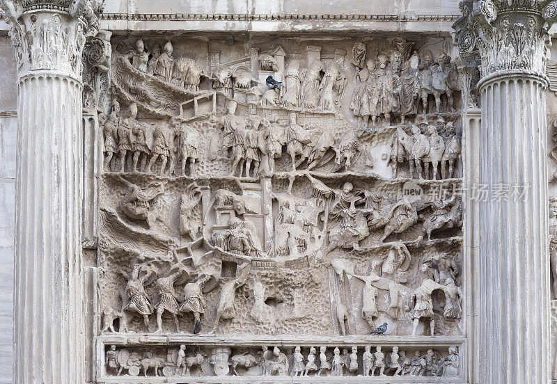 意大利罗马赛普提米乌斯·塞维勒斯拱门上的浮雕