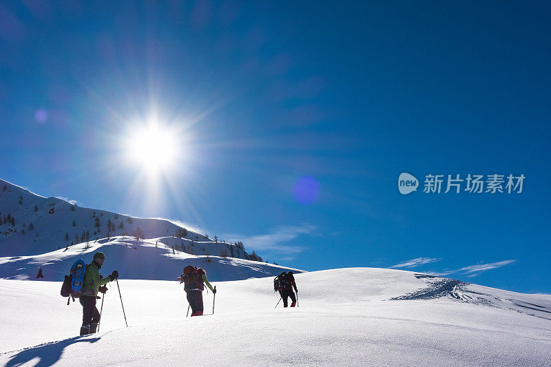 登山者高海拔地区