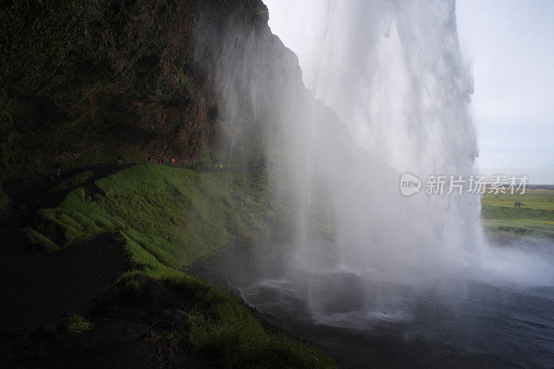冰岛的Seljalandsfoss瀑布
