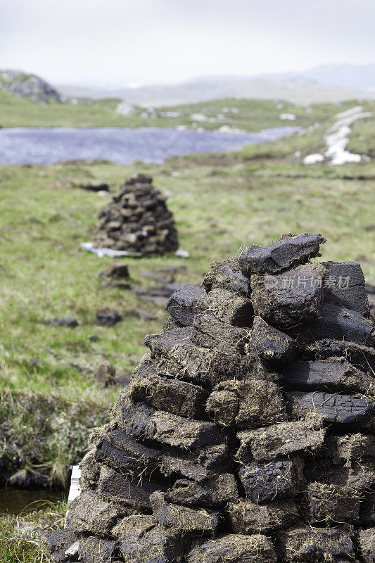 泥炭堆:西部岛屿，苏格兰