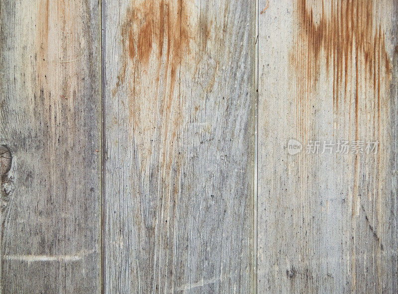 木栅栏背景-磨损和风化的污渍
