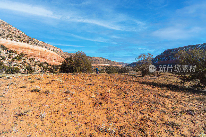 网关谷多明格斯峡谷西部科罗拉多户外地平线风景多样性动态地点在冬季照片系列