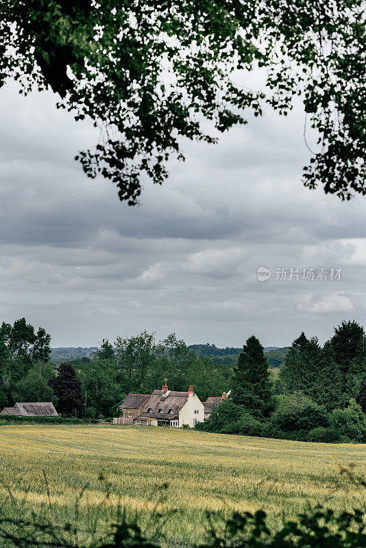 英国景观小屋或农舍