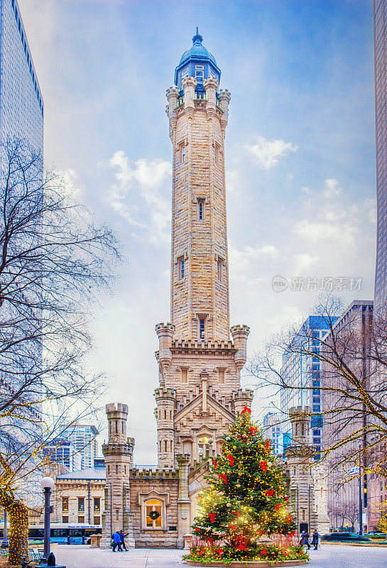 历史悠久的芝加哥水塔