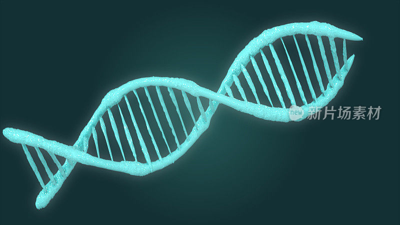 发光的双螺旋人类DNA结构。DNA链，DNA分子，矢量图