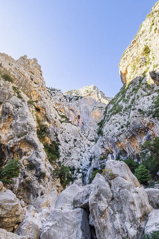 Gorropu峡谷，位于意大利撒丁岛中东部的Supramonte地区