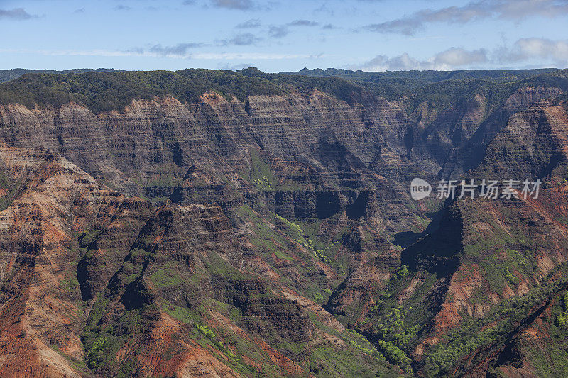 美国夏威夷群岛考艾岛的威美亚峡谷