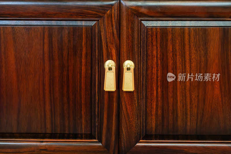 中国传统红木家具橱柜特写