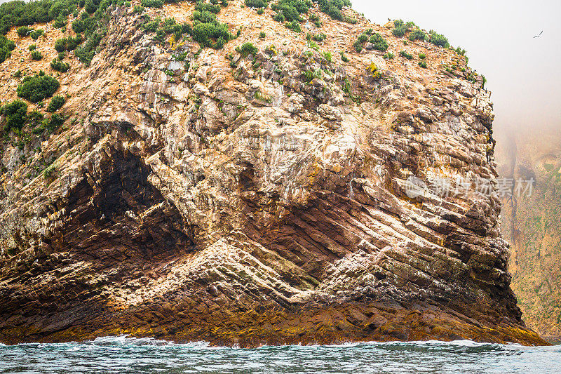 堪察加的岩石海岸线