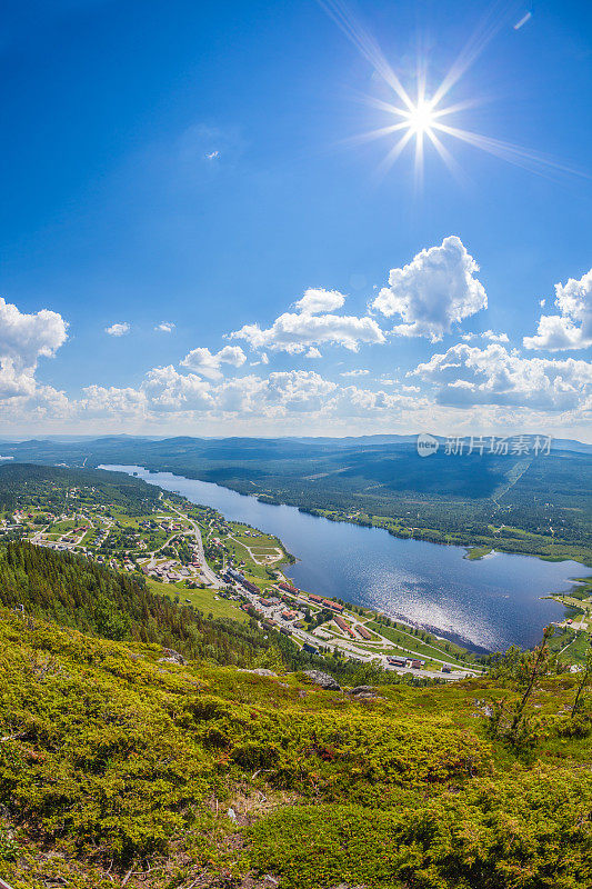 瑞典山湖景观