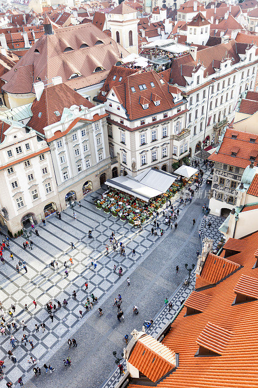 鸟瞰图老城广场，布拉格，捷克共和国
