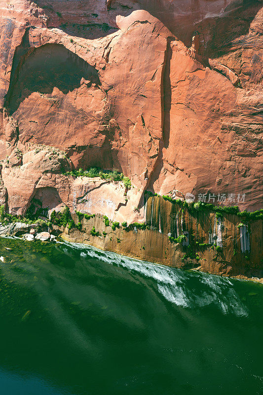 墙，反射，格伦峡谷大坝，美国科罗拉多河鲍威尔湖