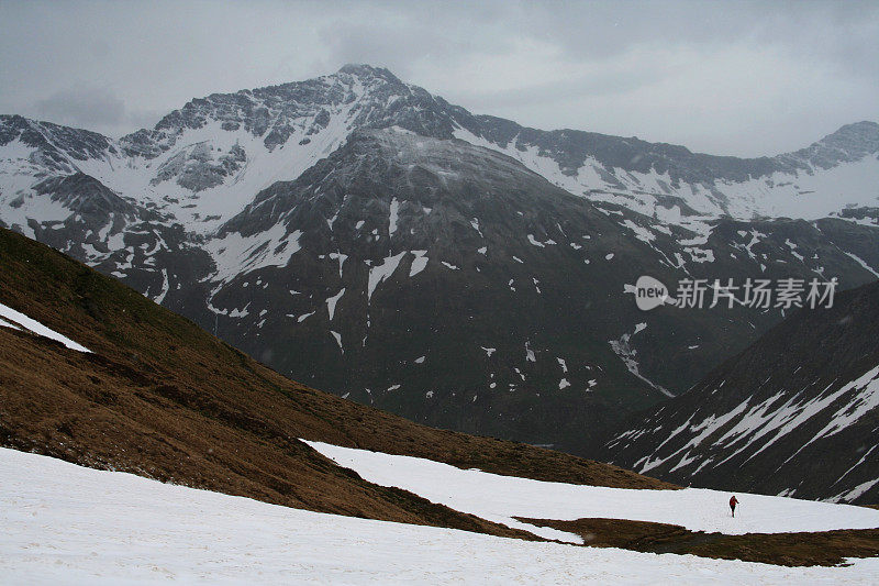 在意大利的勃朗峰徒步旅行