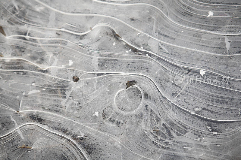 抽象的冬季冰。