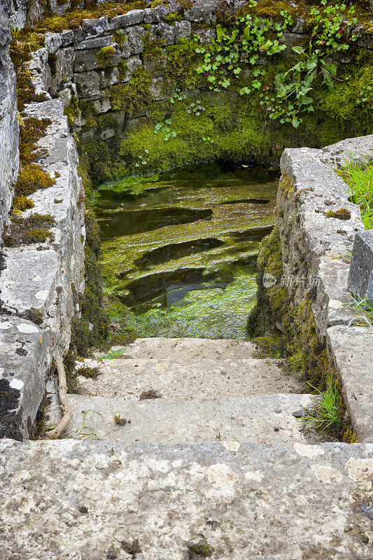爱尔兰梅奥郡的Ballintubber修道院的圣帕特里克井。