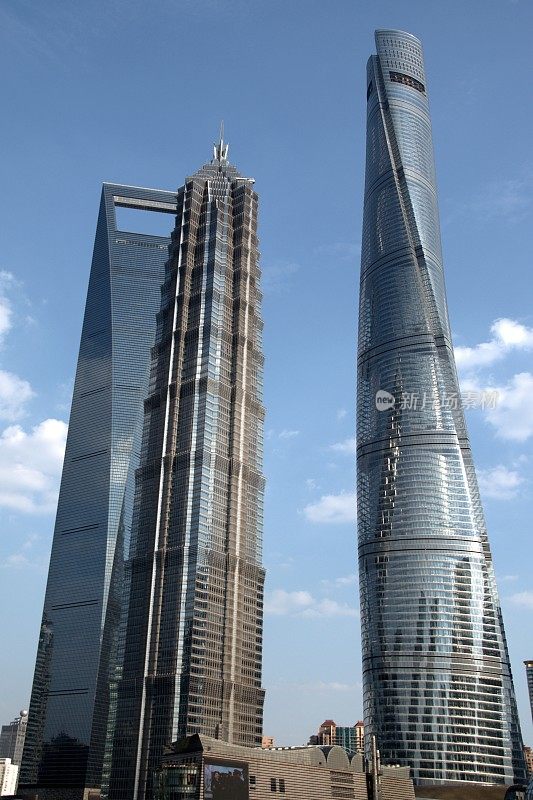 中国上海的巨型摩天大楼