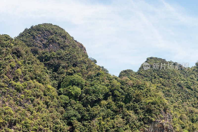 崎岖的喀斯特山区热带香港群岛泰国